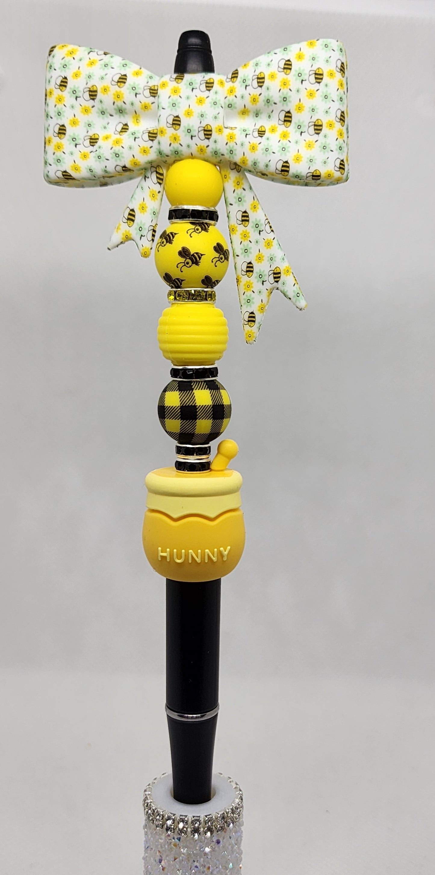 Extended Beaded Bumble Bee Pen