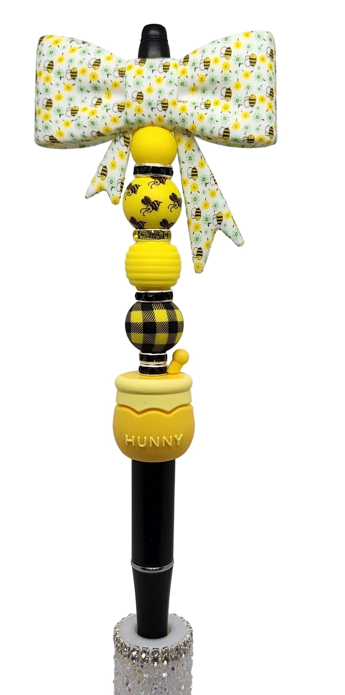 Extended Beaded Bumble Bee Pen
