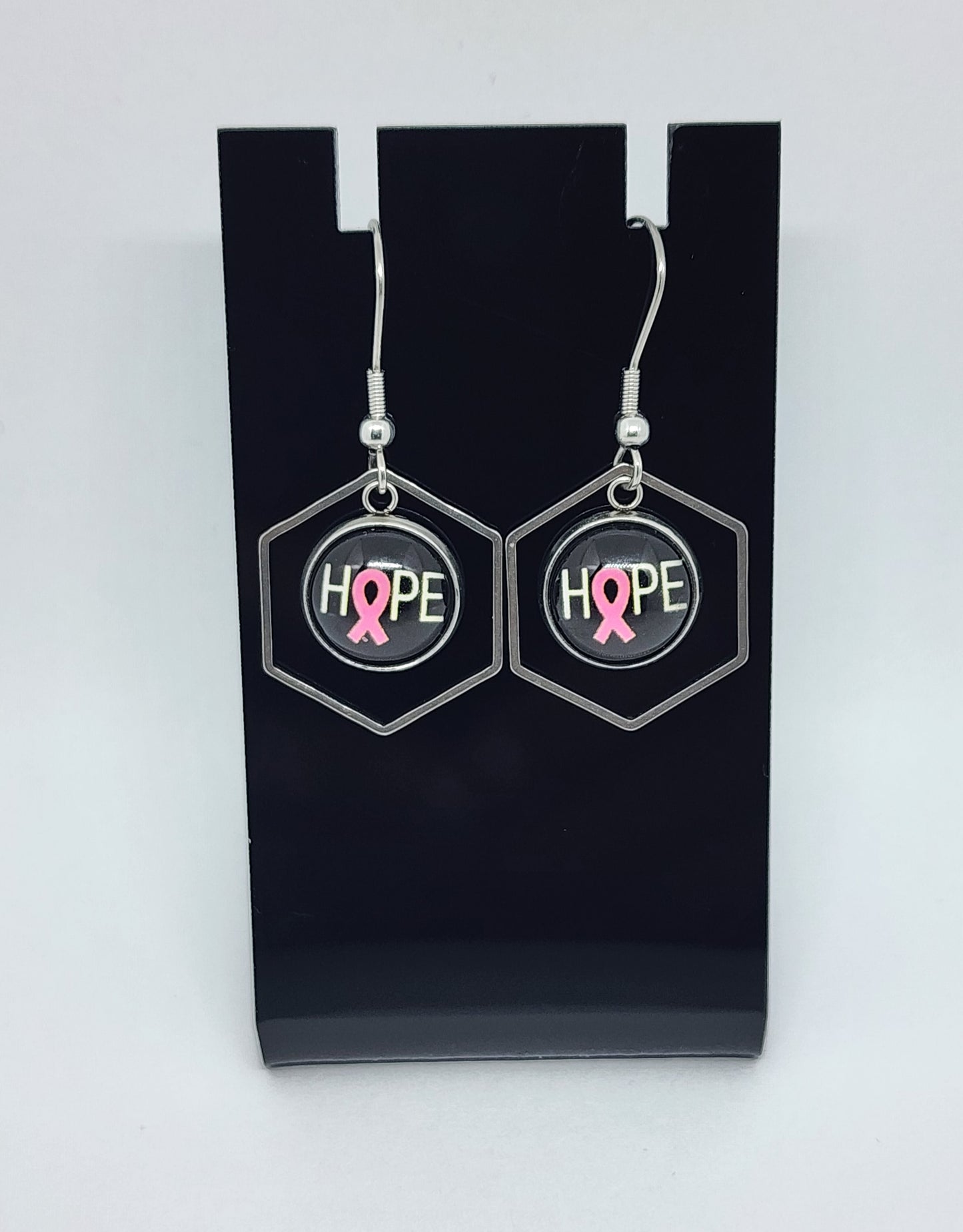 Breast Cancer Awareness Earring Bezels