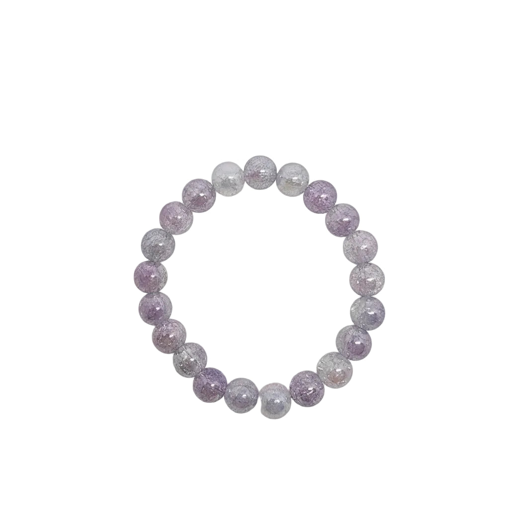 Purple/Multicolored Crackle  Bracelet