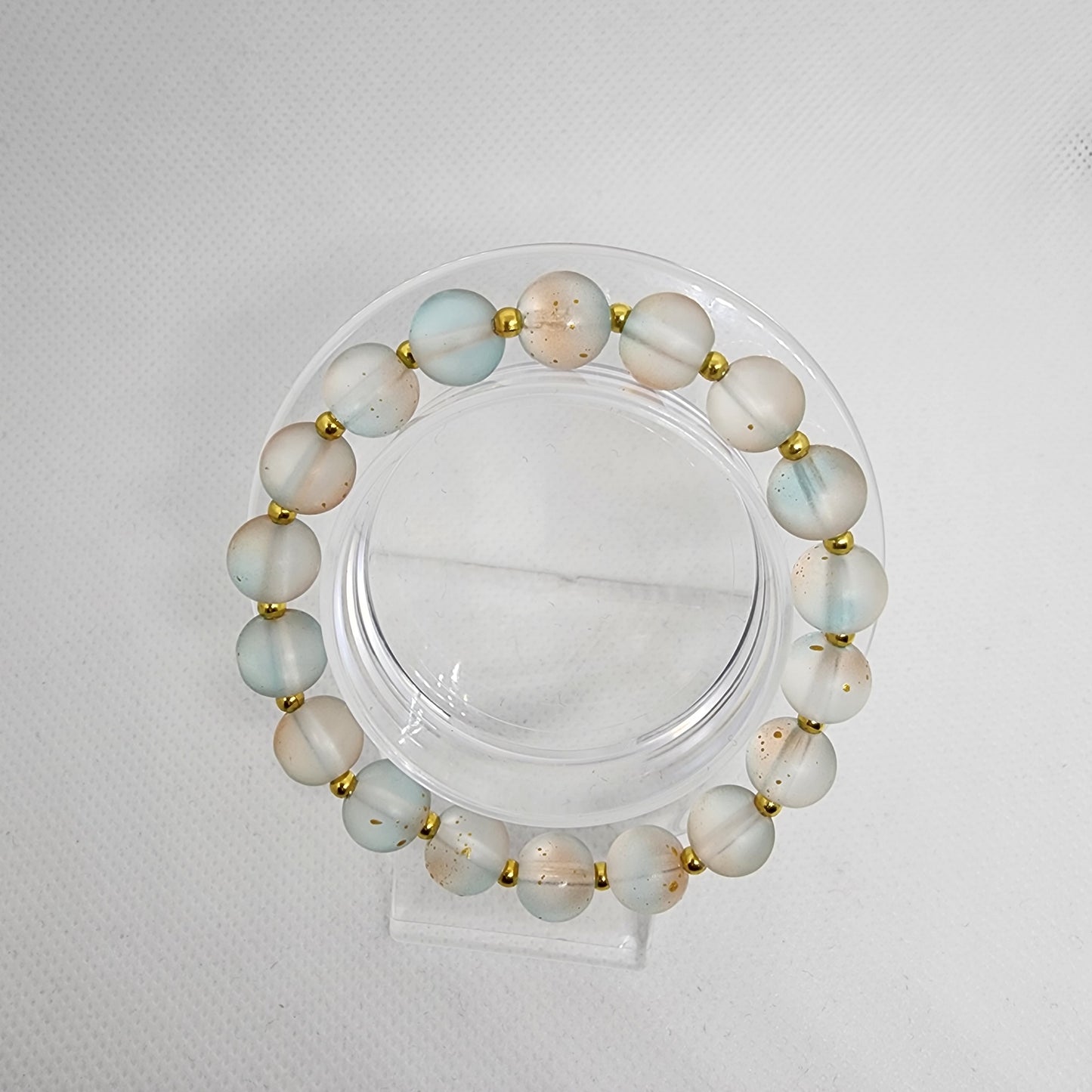 Turquoise/Gold Matte Bracelet