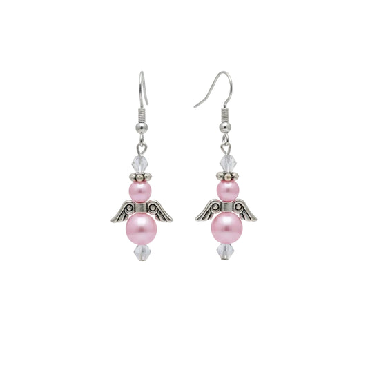 Pearl Angel Earrings