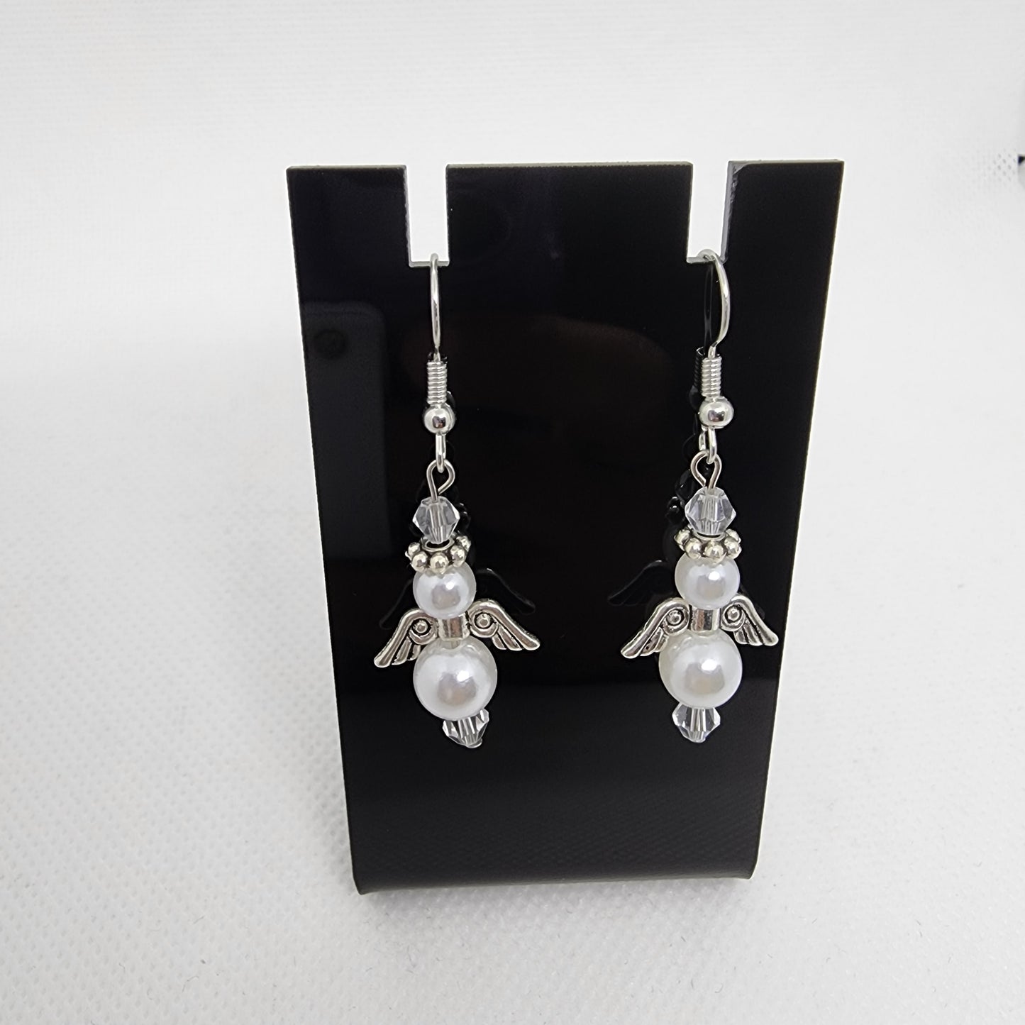 Pearl Angel Earrings