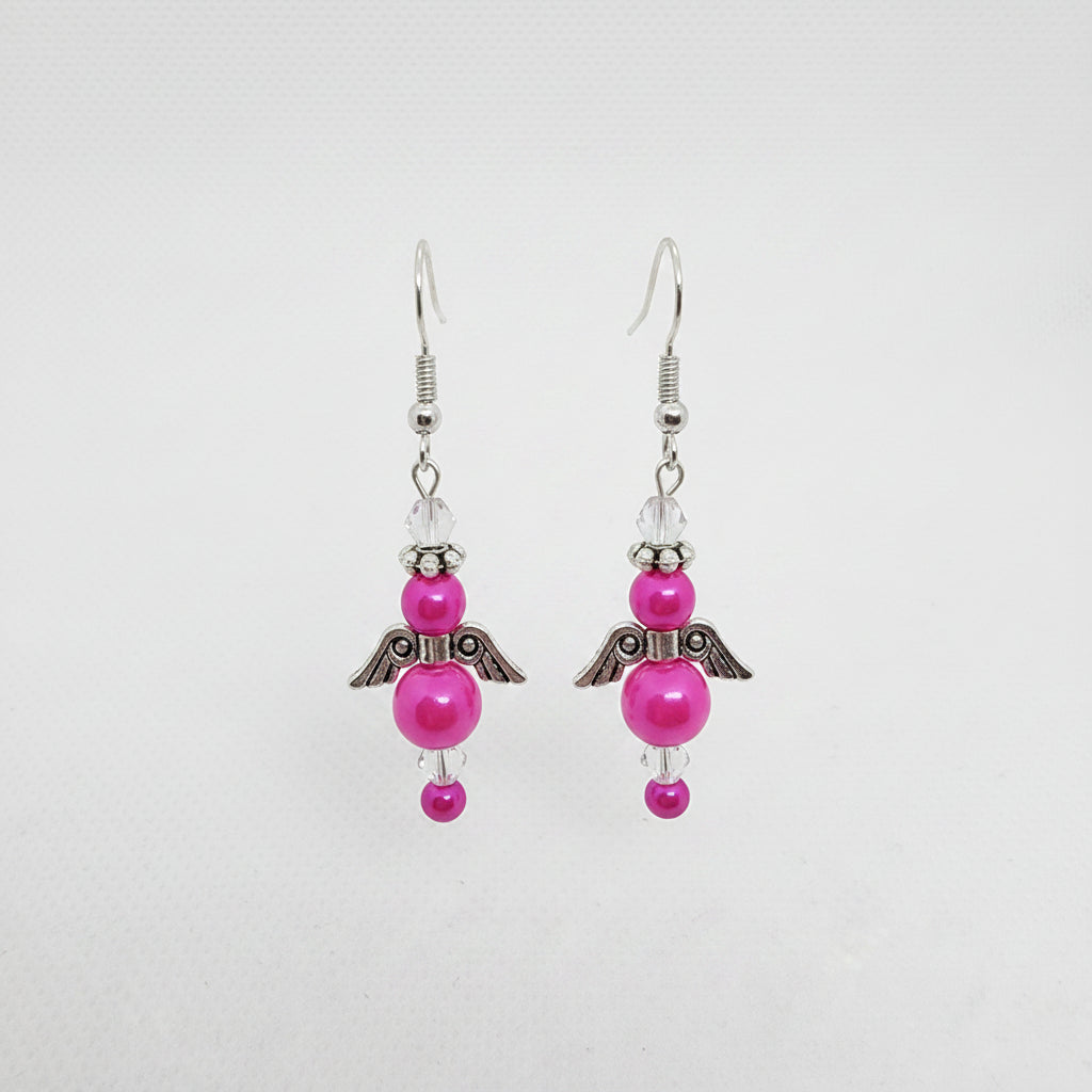 Pearl Angel Earrings