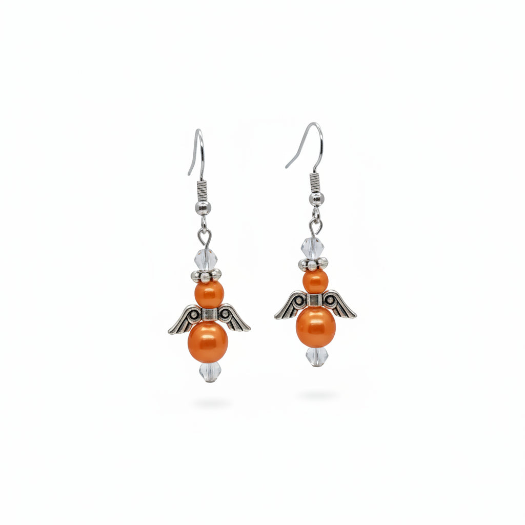 Pearl Angel Earrings