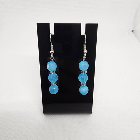 Turquoise Dangle Beaded Earrings