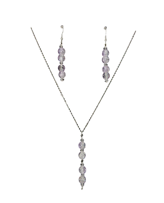 Lavender Necklace & Earring Set