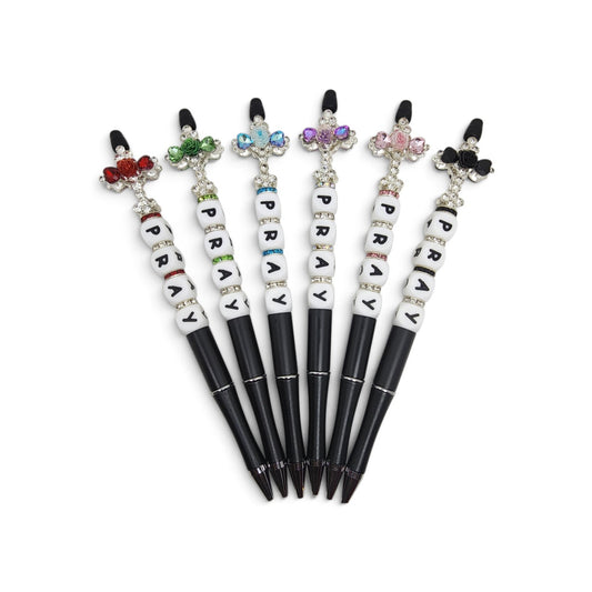 "PRAY" Beaded Pens