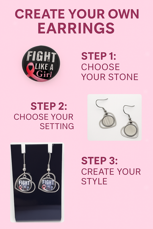 Breast Cancer Awareness "Create Your Own" Earrings