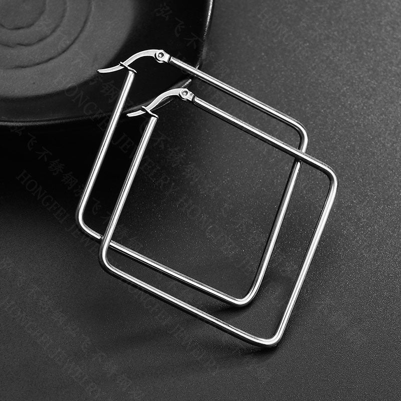 Stainless Steel Geometric Earrings