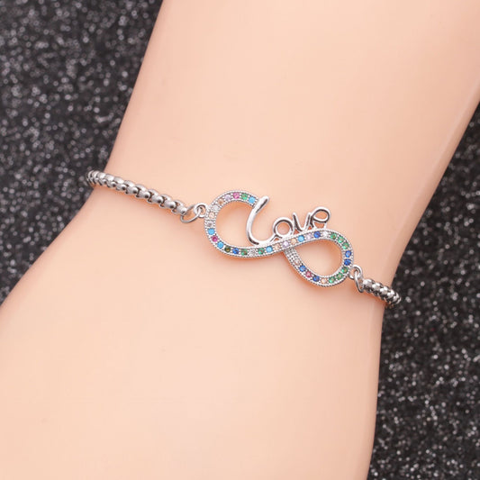 Stainless Steel Infinity "Love" Bracelet