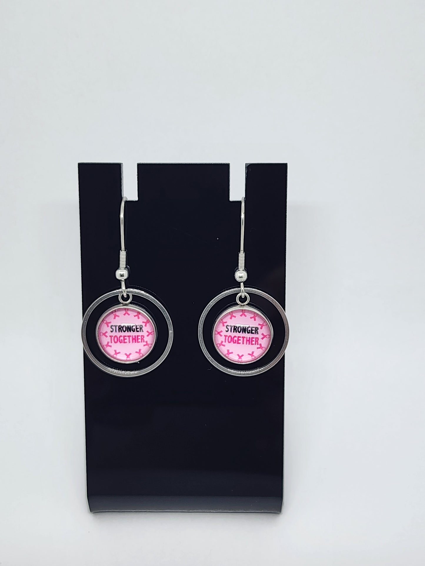 Breast Cancer Awareness Earring Bezels