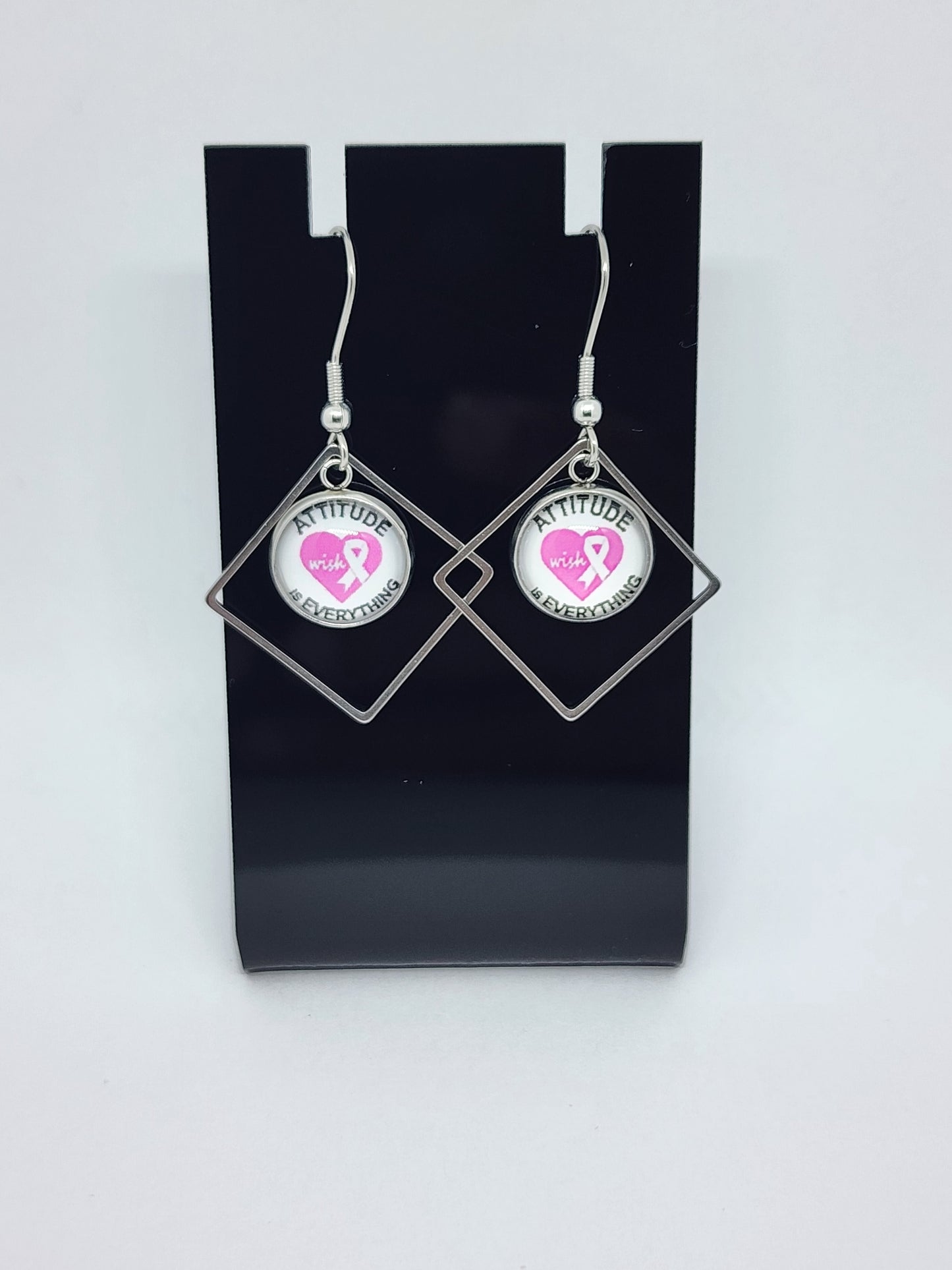 Breast Cancer Awareness Earring Bezels