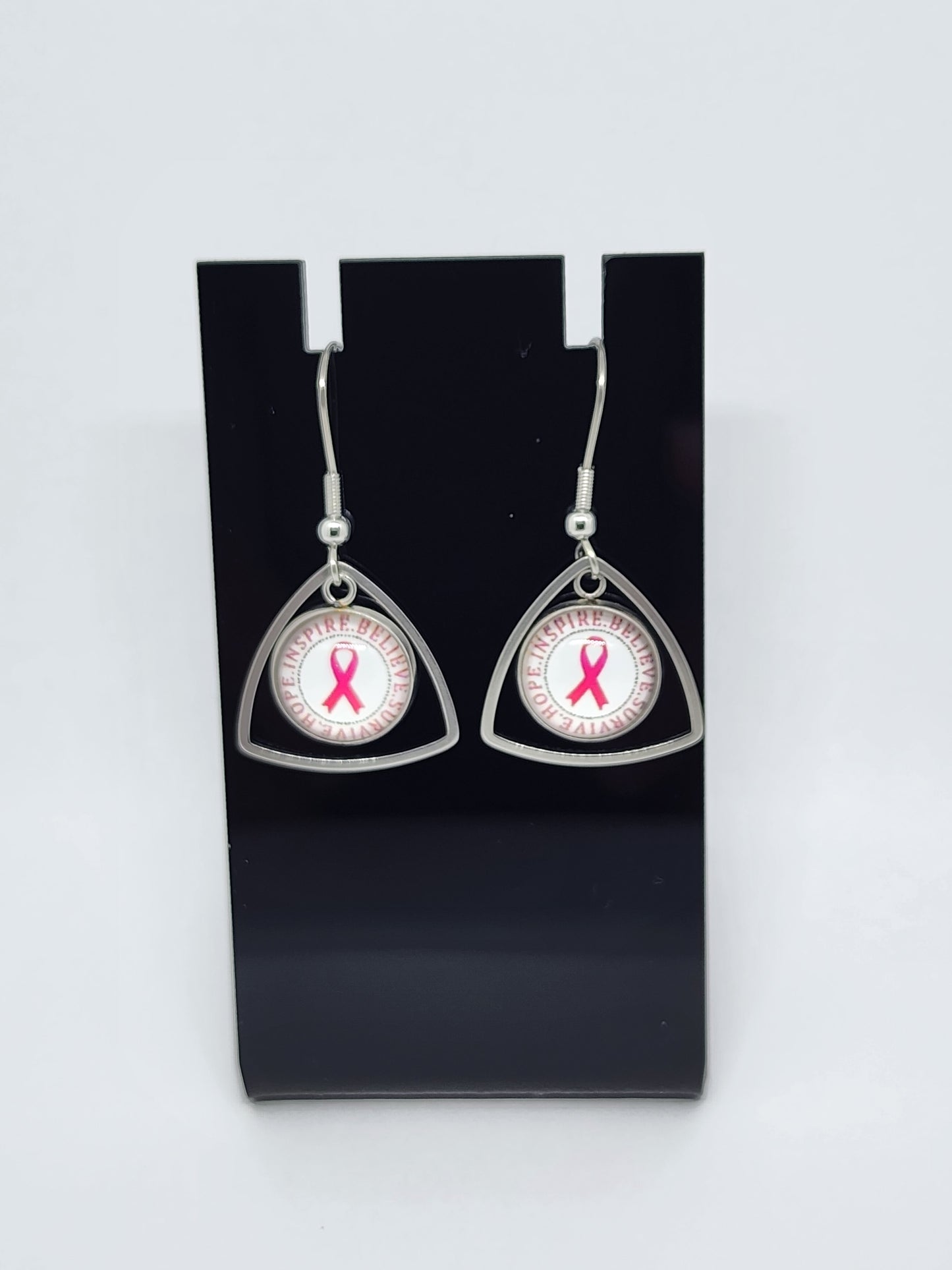 Breast Cancer Awareness Earring Bezels