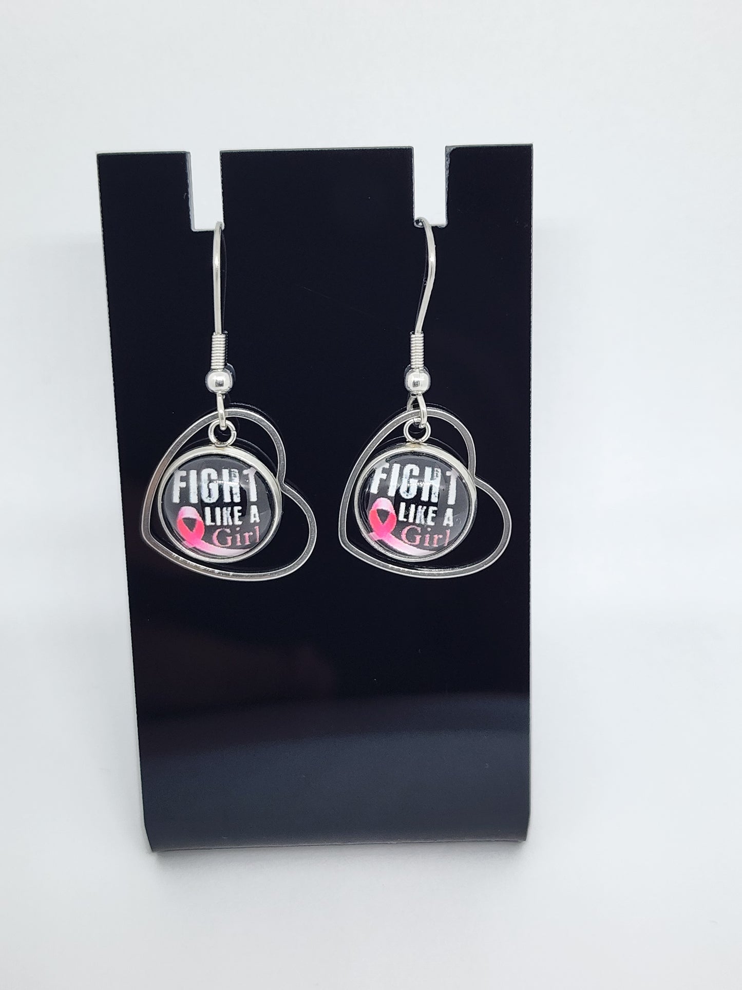 Breast Cancer Awareness Earring Bezels