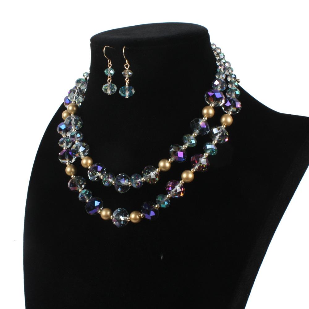 Beaded Necklace and Earrings Set