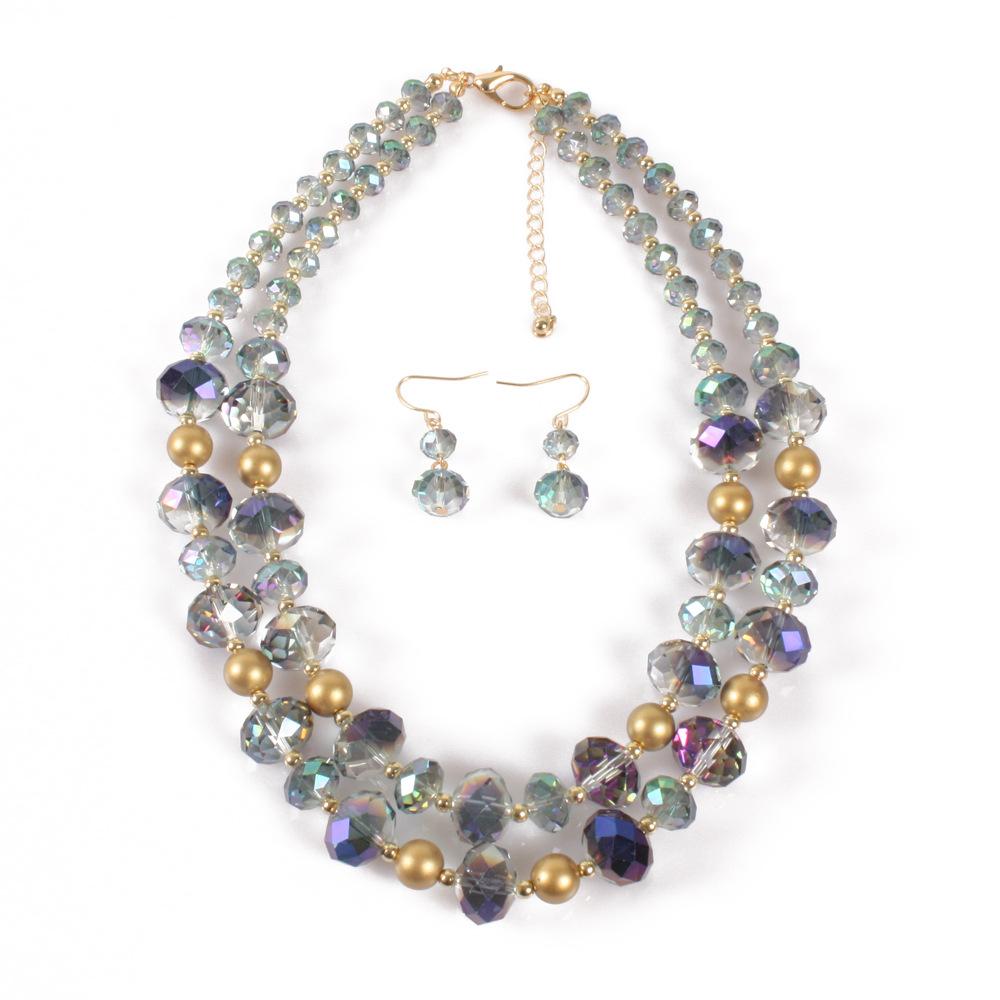 Beaded Necklace and Earrings Set