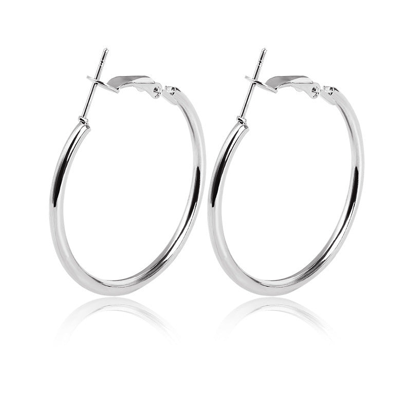 Stainless Steel Hoop Earrings (medium)