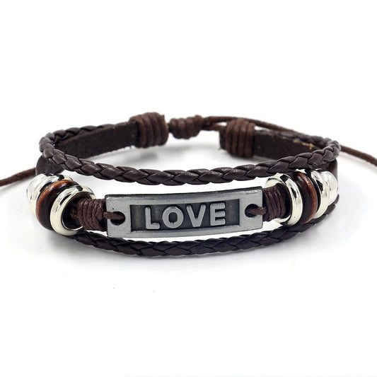 Leather Love Bracelet