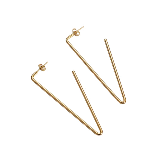 Gold Stainless Steel Geometric Earrings