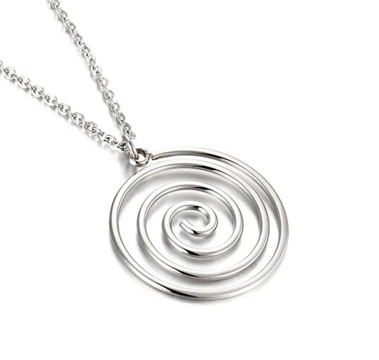 Stainless Steel Hollow Circle Shaped Clavicle Necklace