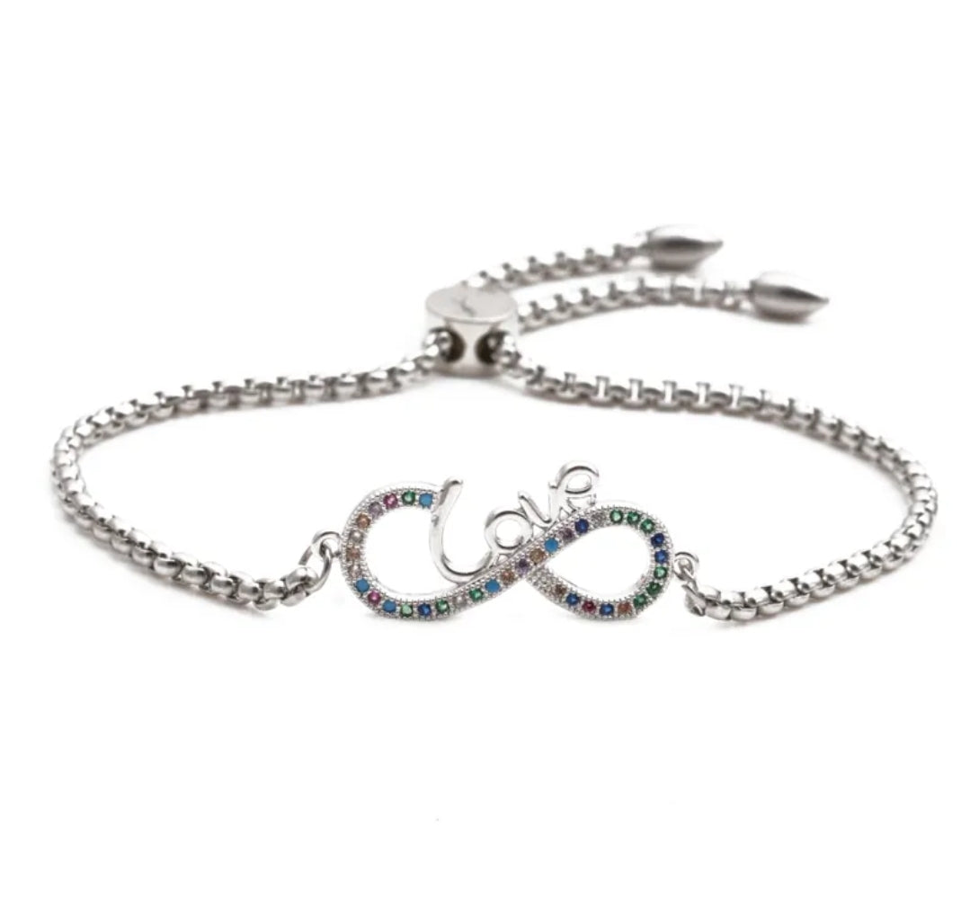 Stainless Steel Infinity "Love" Bracelet