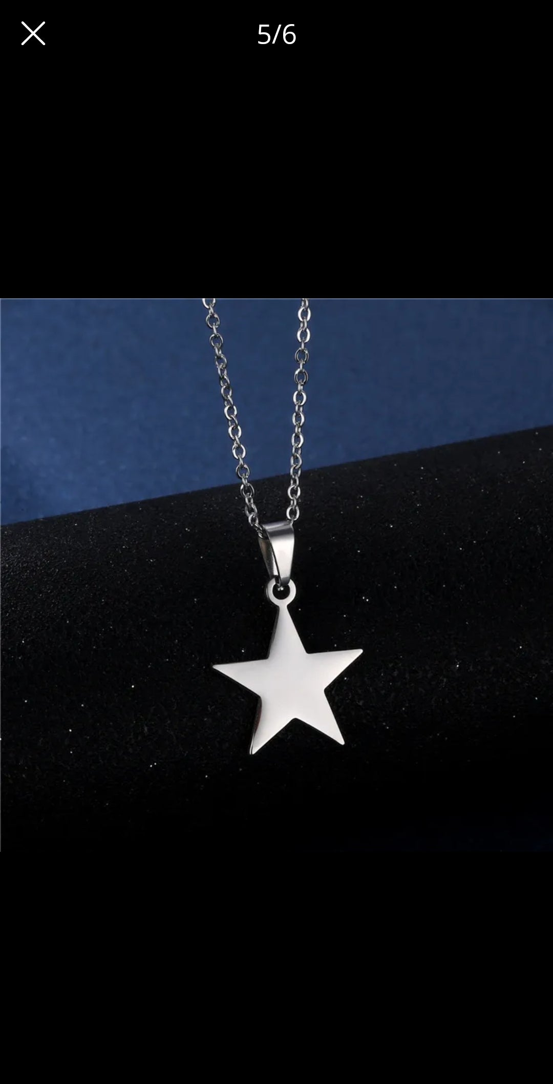 Stainless Steel Star Necklace and Earrings Set
